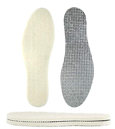 VivoFoot 2 Pairs Warm Premium Natural Wool Insoles for Winter