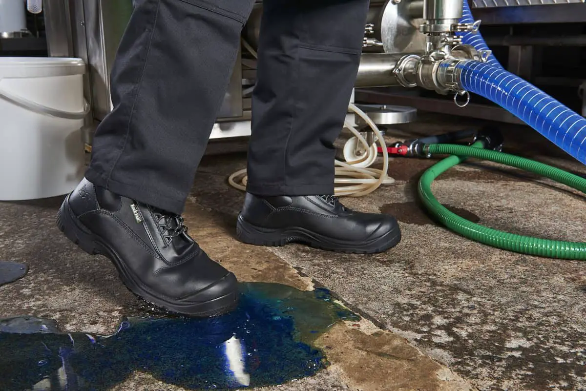 Chemical hazard protection boots