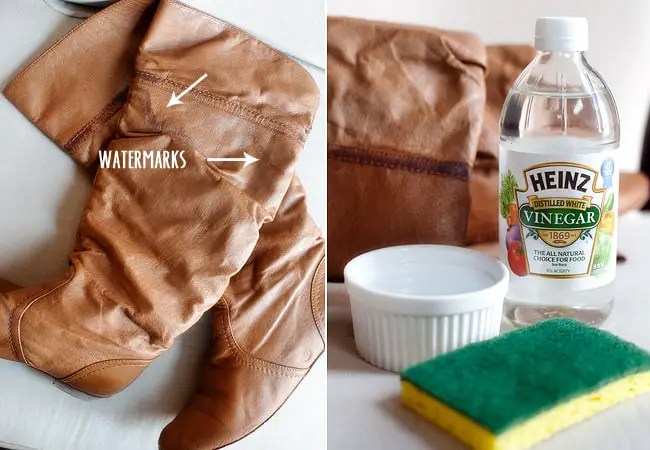 VINEGAR will do away Salt Stains from your Boots