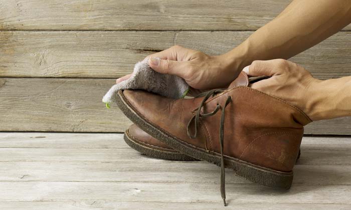 boot clean with a lint free cloth 