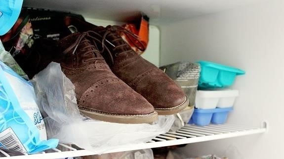 Put the shoes in the freezer