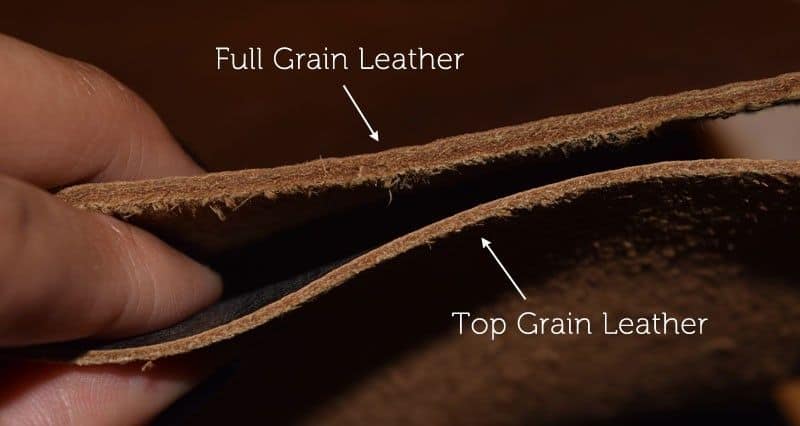 Top grain leather