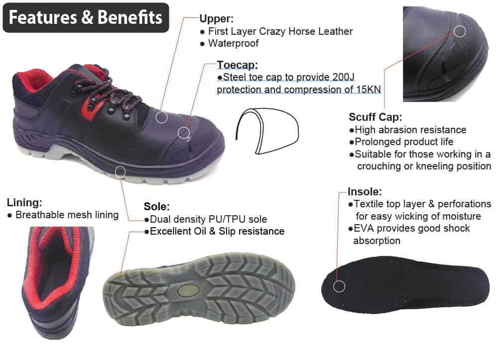 steel toe boot features