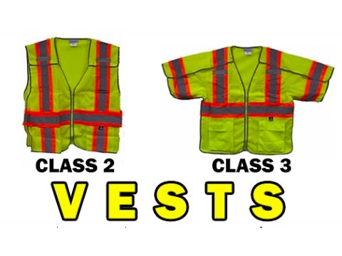 What is the difference between class 2 and class 3 vests