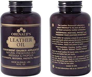Obenauf's Leather Oil Conditions Restores Preserves Dry Leather