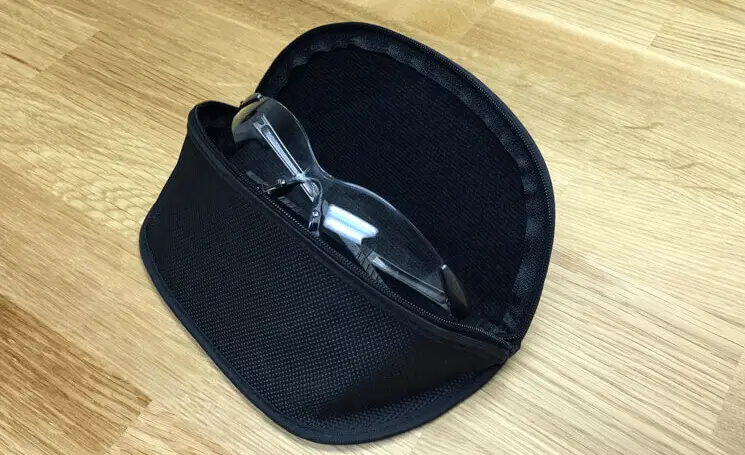 Storing of the safety eye glasses