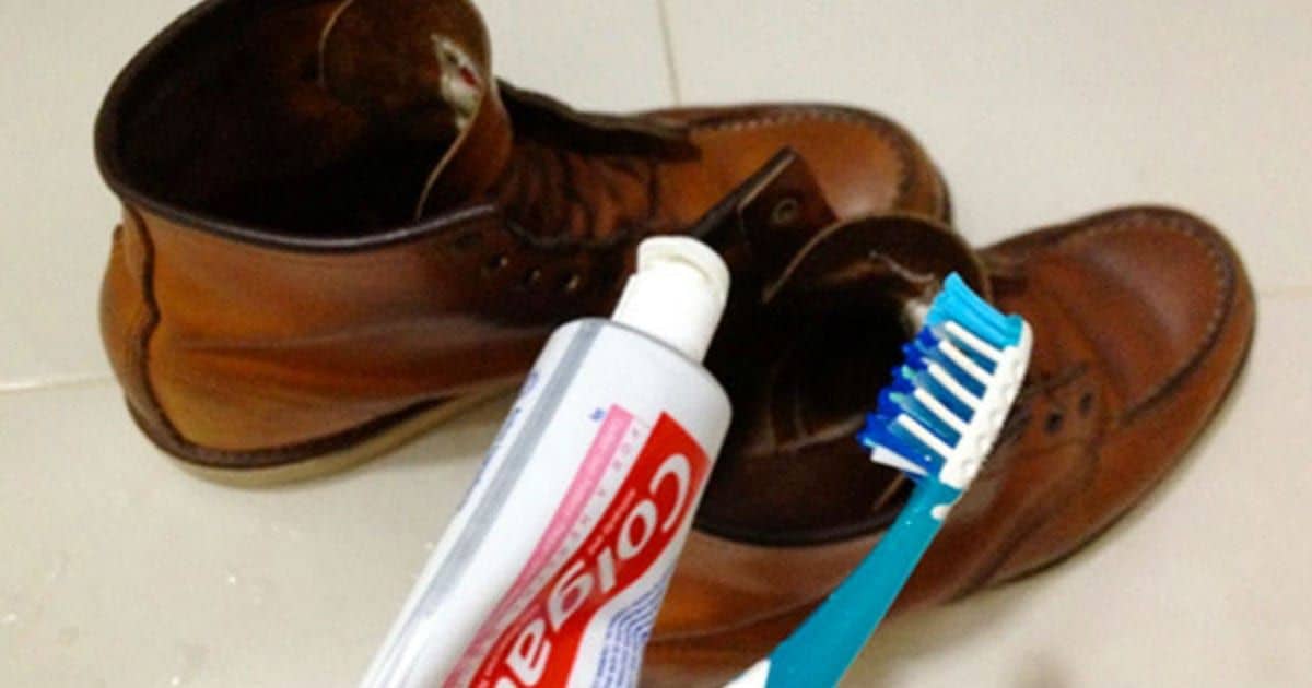 Toothpaste on Leather Boots Scuff