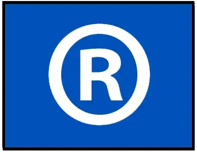 blue square with the letter R footwear meaning