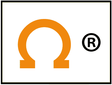 orange Ohm symbol footwear