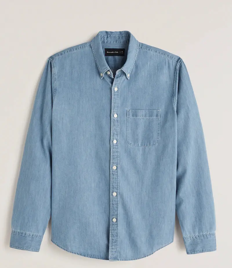 Abercrombie & Fitch Denim Button-up Work Shirt