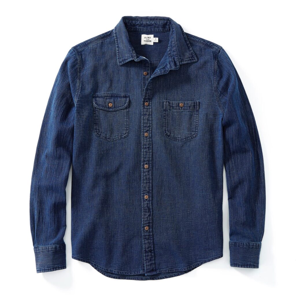 Flint and Tinder Indigo Denim Work Shirt