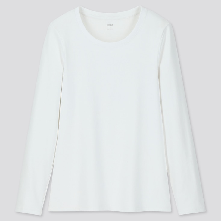 Uniqlo Ribbed Cotton Long Sleeve Tee-shirt