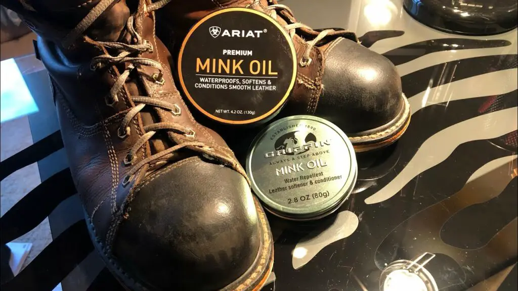 Appling mink oil on boots