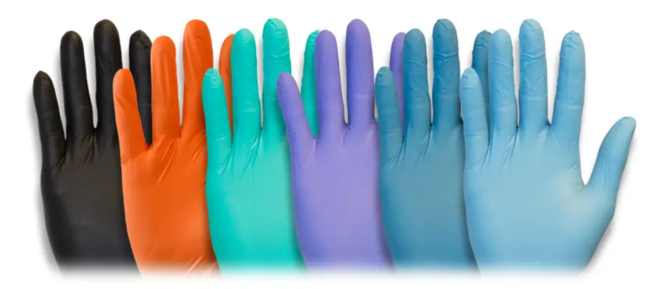 Color classification of nitrile gloves