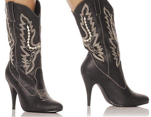 Spiked Heels Cowboy Boot