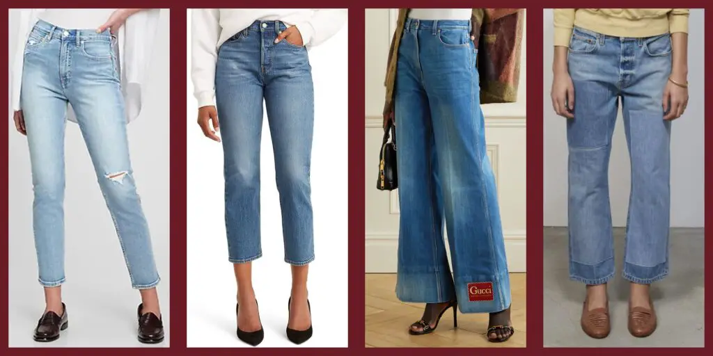 Styles of jeans